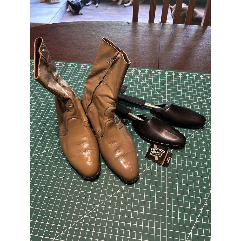 Vintage 1960 Paladium Designer Collection Leather Boots Size 8.5
